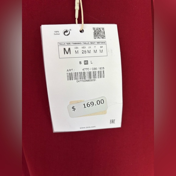NWT Zara Red Maxi Dress size Med - Picture 4 of 6